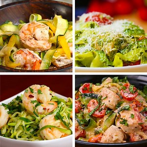 Going low-carb? These 4 zucchini "pasta" recipes will satisfy your pasta cravings 😍! FULL RECIPES: http://bzfd.it/2gbhaww FIND THEM IN THE APP: http://tstyapp.com/m/tS78iSs4OF | Goodful