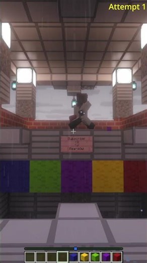 Colour Match - Minecraft - A Race To Get It In One - Attempt 1 #foryou #minecraft #gameplay #shorts