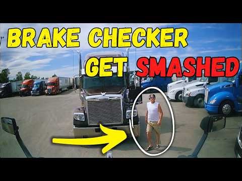 Idiot Truck Driver Runs Stop Sign And Pulls Out Onto Highway