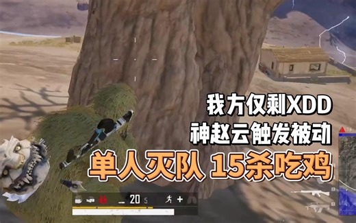 呆妹被毒倒后 神赵云XDD被动触发！决赛1打4单人吃鸡！