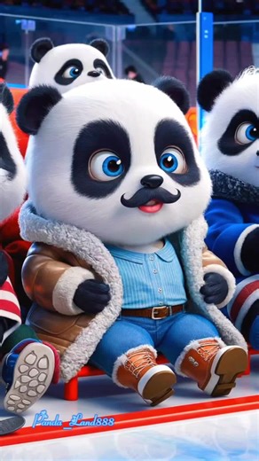 Panda watching a hockey on ice game with his panda friends 🐼❄️🏒⛸️🧊🐼 #panda #hockey #fypシ゚viral🖤tiktok #viralvideos #fypdong