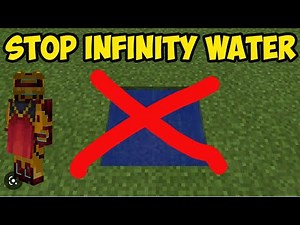 Minecraft How to STOP INFINITY WATER | Minecraft how to stop Infinity water pool