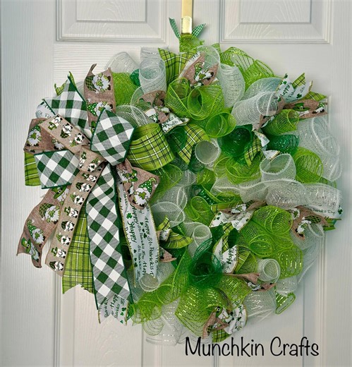 St. Patrick’s Day Mesh Wreath - Etsy