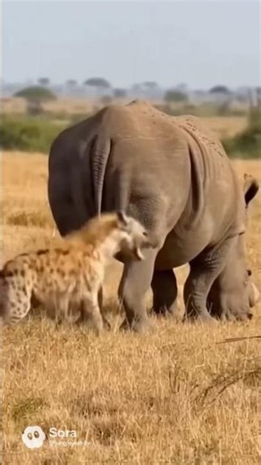 Hyena Got Blasted by a Rhino Fart