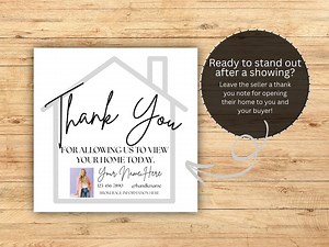Realtor Thank You Card Template: Editable Showing Feedback (canva Digital Download) - Etsy