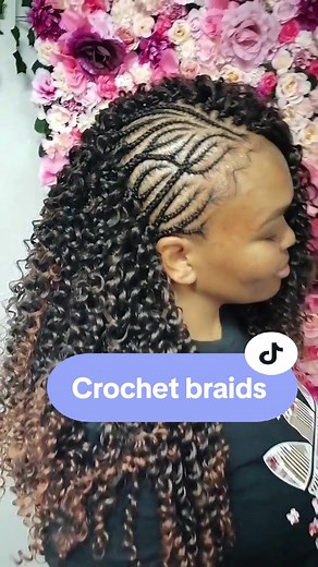 Soft Dread Crochet Braids with Side Cornrows | Creative Braiding Styles