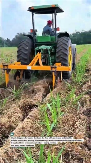 Classic Power Beast: Heavy-Duty Field Tractor in Action #FarmLife #TractorPower #AgriTech