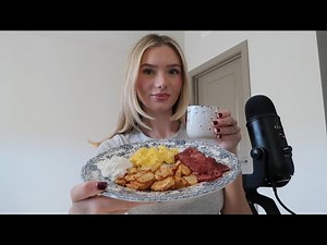 ASMR | eating breakfast + coffee *mouth sounds*