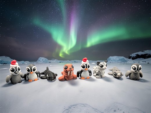 Arctic Animals Mini Figures | 8pc Set | 3D Printed Polar Creatures | Fidget Toys - Etsy