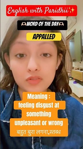 Appalled meaning explained # #englishwithparidhii #englishlearning #ielts #upsc #ssc #trending