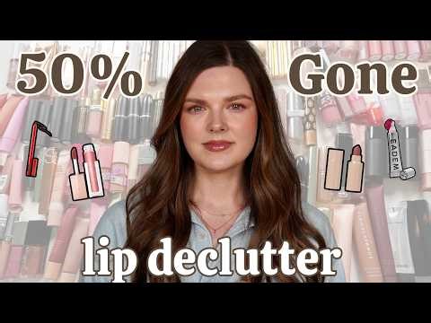 Makeup Collection Declutter Finale! All My Lip Products ✨