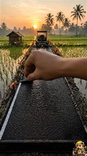 POV: Building a Mini Highway in the Middle of Rice Fields 🌾