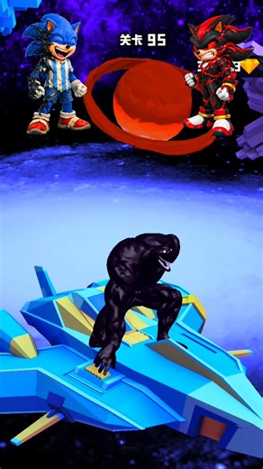 OMG! FIRE SHADOW SMILES WHILE RED BEAST VENOM HUNTS SONIC! 😰🤯 #SonicTheHedgehog #Sonic #Shorts