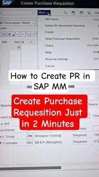 SAP MM | PR Creation – Don’t Make This Mistake ❌SAP MM PR Creation for Beginners #sapmm #sapclasses