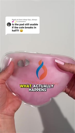 Replying to @best sleep tips, always 💕🌙 here’s what happens when the disc breaks in half 💿😩#heatingpad #crampsrelief #painrelief #periodcramps #heatingpads