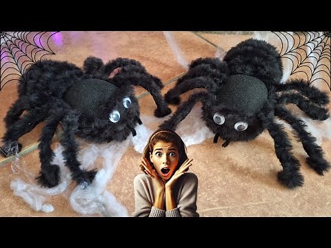 How to Make Spooky Spiders for Halloween 🕷️ | DIY Step-by-Step Decorations