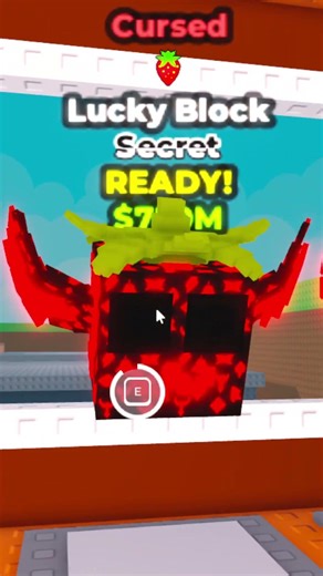 Secret lucky block cursed strawberry trait in steal a brainrot roblox