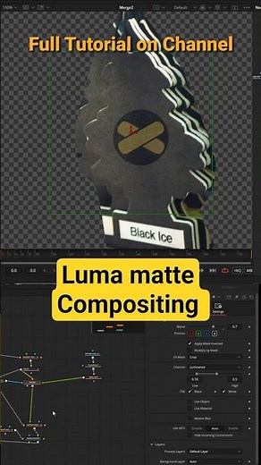 Fusion Studio Luma Matte Compositing