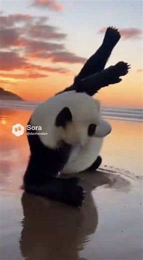 POV: A Panda Starts Breakdancing at the Beach