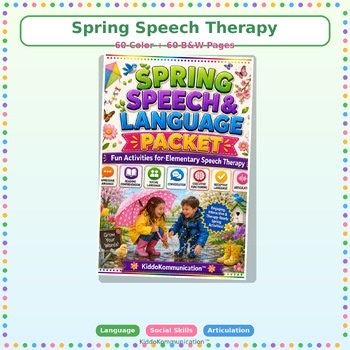 Spring Speech Therapy Packet | Language Articulation Social Skills Activities