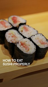 3M views · 45K reactions | Learn how to eat sushi, you've been doing it all wrong. Coming to you straight from the sushi chef’s mouth, Naomichi Yasuda teaches you the right way to eat sushi. WARNING: Do not shake! #sushi #japan #tokyo #fish | Munchies | Facebook