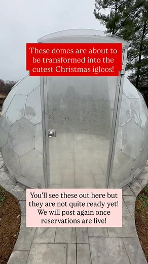 6.5K views · 109 reactions | These igloos are about to go through a major transformation to become a Christmas delight! We’ll post them again soon with reservation information! Reservations will run Friday-Sunday during the months of December-February! | Clad & Cordon Vineyard | Facebook
