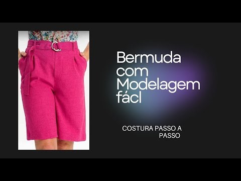 DIY Como fazer Bermuda com Modelagem Fácil _ Costura fácil passo a passo p iniciante Gisleide Novelo