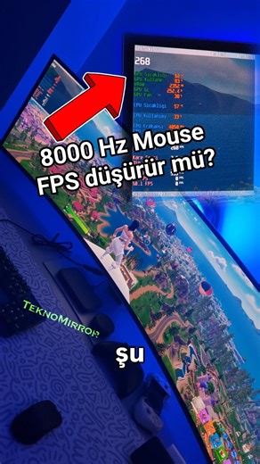 Does using a mouse at 8000 Hz reduce FPS? #fps #fortnite #mouse #game #ramadanwithyoutube