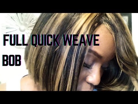 Full Quick weave Bob no leave out tried to do a invisible part failed attempt