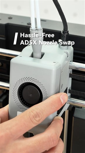 Guess how many steps it takes to swap the AD5X nozzle? 🤔 This quick and easy process means more time printing, less time fixing. #3dprinting #3dprinter #FlashforgeAD5X #Flashforge | Flashforge