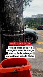 No auge dos seus 44 anos, Matheus Solano, o eterno Félix esbanja simpatia ao sair da Globo. #superreels #MatheusSolano #Felix | Desocupado dos Famosos