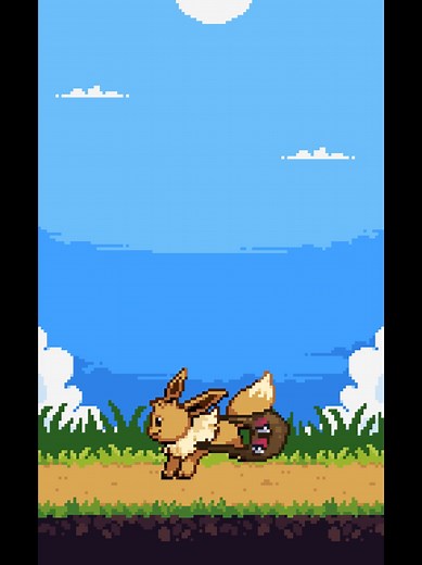 Animated Eevee Pokemon wallpaper! #animationtiktok #pixelart #animation #fypシ #pokemon #eevee