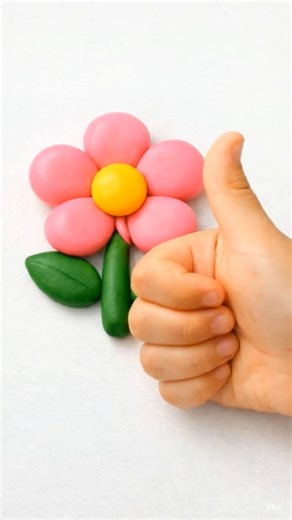 Easy Clay Flower for Kids 🌼 |#shorts