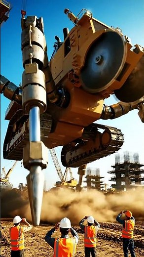 Giant Spider Mech Takes Over Construction Site! 🤯🏗️