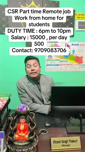 CSR Part-Time Remote Job Opportunity in Kathmandu