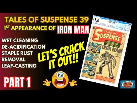 Tales of Suspense 39 Part 1 Conserving a grail! Wet Cleaning! Rust Removal! Leaf Casting a CGC 1.0!
