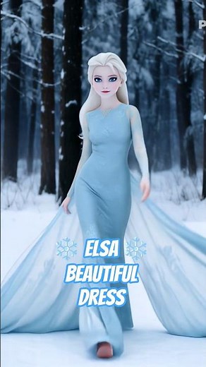 New Elsa Dress transformation ❤️❄️ Elsa Frozen Video #elsa #disney #disneyprincess #frozen3 #rumi