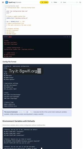 Configuration Files - Bash Tutorial — in 30 seconds #Bash #Shell #Linux
