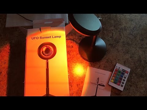 UFO LED Sunset Lamp Unboxing and Review