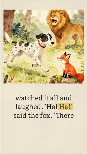 Read-Along: The Hound And The Fox 📖 Learn to Read with Aesop's Fables #Shorts