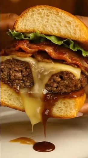 Inside a Juicy Bacon Cheeseburger — burgers near me lunch near me