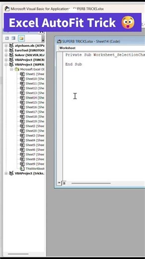Excel AutoFit Trick 😲 #excel #exceltutorial #exceltricks#excelshortcuts #shorts