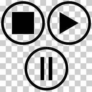 Play and Pause Icon on Transparent Background. Play, Pause and Stop Sign. Video and Music Media Interface Symbol. Flat Style Stock Illustration - Illustration of control, equipment: 348657798