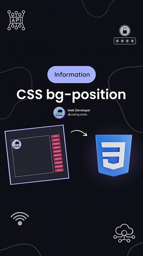 Stella • Coding • HTML • CSS • JAVASCRIPT on Instagram: "CSS background-position 😱 Explained With Animations ☠️ 🫴 In CSS, the background-position property specifies the position of the background image within an element. 🤔 It allows you to control where the background image is placed, whether it's aligned to the top, bottom, center, or specific coordinates within the element 🧑‍💻 Basic Syntax - div { background-image: url('example.jpg'); background-position: values; } Values - 1. left top, 2