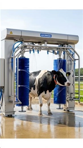 Automatic Cow Bathing Machine | Smart Dairy Farming Technology 🐄🚿