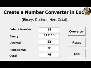 How to Create a Number Converter in Excel VBA | Full Tutorial (Binary, Hex, Octal & Decimal)