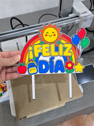 Impresión de 7 colores en la misma capa, con 1 AMS lite #impresion3d #fypシ゚ #famous