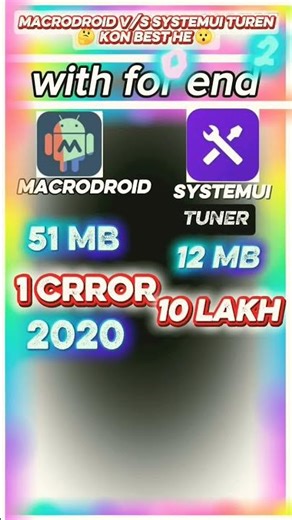 🥶😨 MacroDroid V/S system UI Tuner#viral#pyf#shorts#youtubeshorts😨☠️