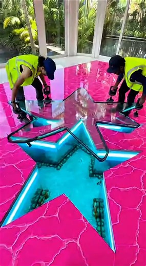 Star Fish Tank Floor! 🌟😱 #Shorts #epoxy #diy #home