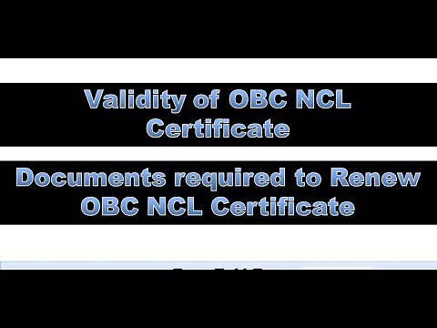 Validity of OBC NCL Caste certificate | Documents Required to Renew OBC NCL Certificate | #ssc
